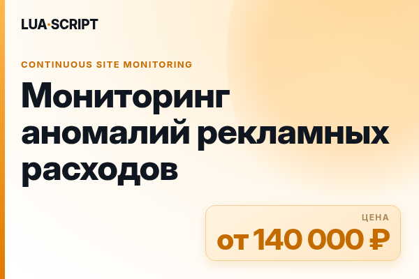 Мониторинг аномалий рекламных расходов