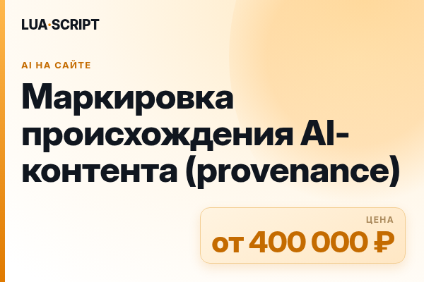 Маркировка происхождения AI-контента (provenance)