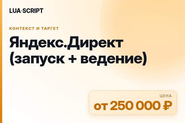 Яндекс.Директ (запуск + ведение)