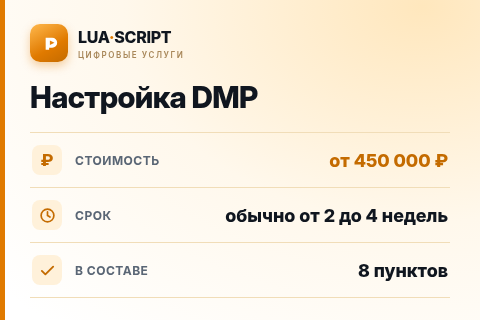 Настройка DMP — цена, срок и состав услуги