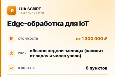 Edge-обработка для IoT — цена, срок и состав услуги