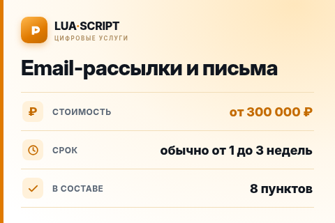 Email-рассылки и письма — цена, срок и состав услуги