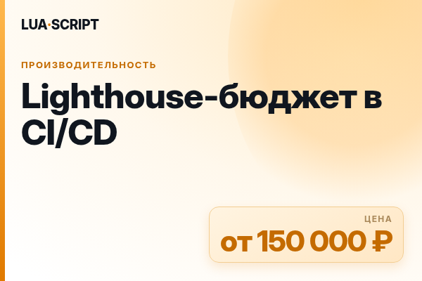 Lighthouse-бюджет в CI/CD