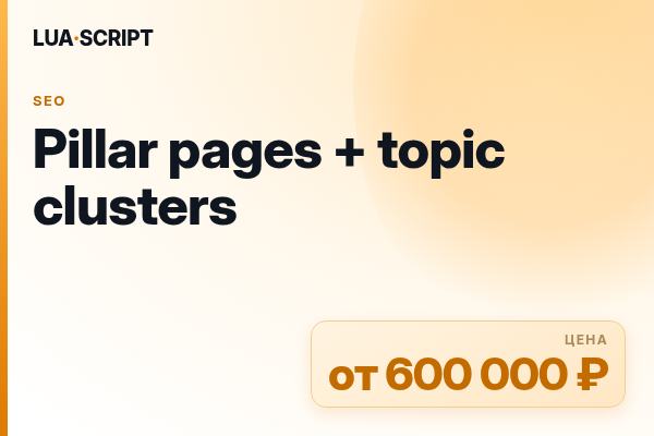 Pillar pages + topic clusters