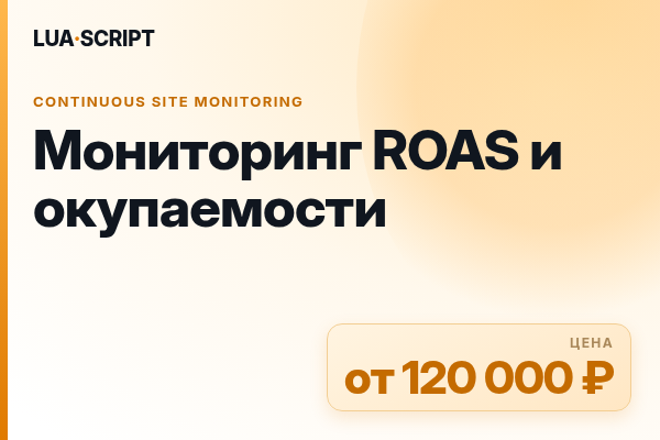 Мониторинг ROAS и окупаемости
