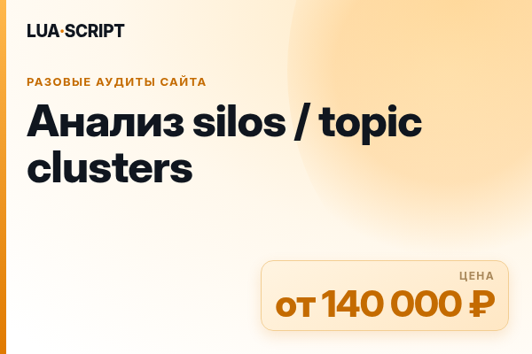 Анализ silos / topic clusters